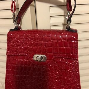 Bueno Red Faux Croc Handbag in 'Like New' Condition **
